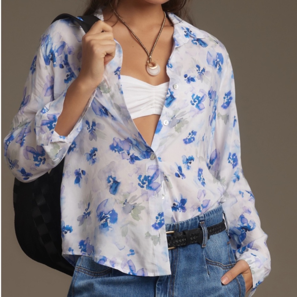 Anthropology Cloth & Stone Button Down Blouse